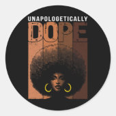 Unapologetisch Runder Aufkleber (Vorderseite)