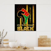 Unapologetisch schwarz-afrikanisch-amerikanisch poster (Küche)