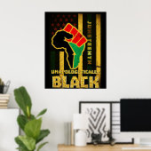 Unapologetisch schwarz-afrikanisch-amerikanisch poster (Heimbüro)