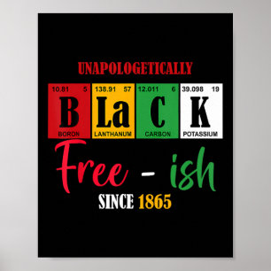 Unapologetisch Schwarz Freisch seit 1865 Jh. Poster