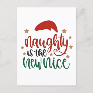 Unartig ist das neue Nice Funny Christmas Santa Einladungspostkarte