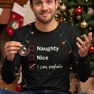 Unartig Nett Ich Kann Erklären Lustiger Weihnachts T-Shirt