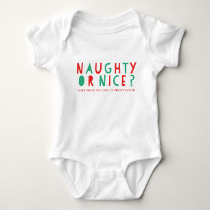 Unartig oder Braver Weihnachts-Body Baby Strampler