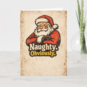 Unartig. Offensichtlich - Vintage Weihnachten Karte