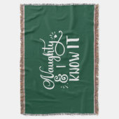 unartig und ich weiß es Funny Christmas Decke (Vorderseite Vertikal)