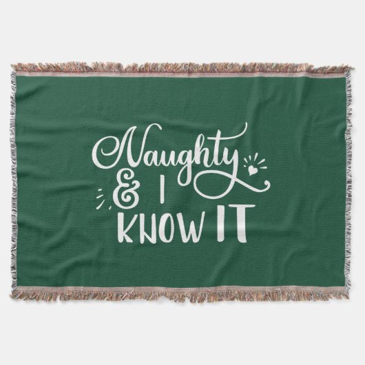 unartig und ich weiß es Funny Christmas Decke (Vorderseite)