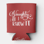 unartig und ich weiß es Funny Christmas Dosenkühler (Vorderseite)