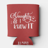 unartig und ich weiß es Funny Christmas Dosenkühler (Rückseite)