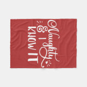 unartig und ich weiß es Funny Christmas Fleecedecke (Vorderseite (Horizontal))
