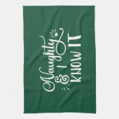 unartig und ich weiß es Funny Christmas Geschirrtuch (Vertikal)