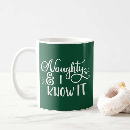 unartig und ich weiß es Funny Christmas Kaffeetasse (Mit Donut)