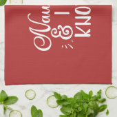 unartig und ich weiß es Funny Christmas Küchentuch (Gefaltet)