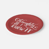 unartig und ich weiß es Funny Christmas Pappteller (Schrägansicht)