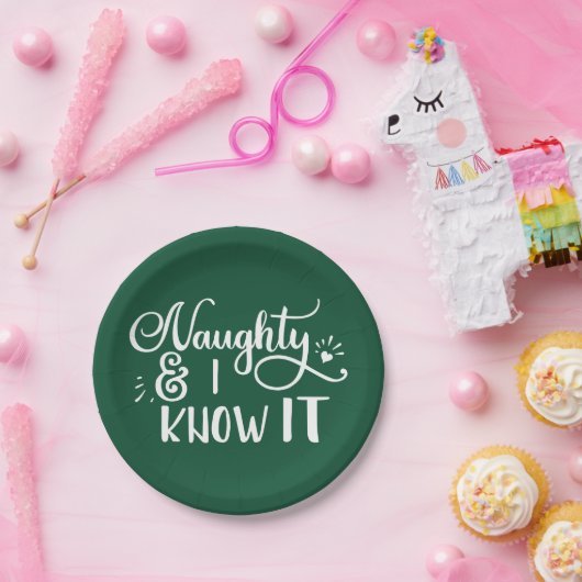 unartig und ich weiß es Funny Christmas Pappteller (Party)