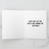 UNARTIGE FRAU VERSOHLUNG WEIHNACHTSGRUSS  KARTE (Innenseite)