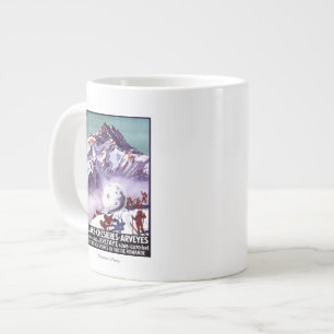 Unartige Gnome machen riesigen Schneeball Poster Jumbo-Tasse