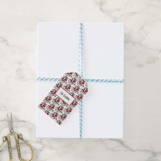 Unartige Liste Geschenkanhänger (Mit Garn)