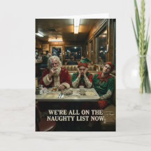 Unartige Liste Santa-Elfen-Diner-Dunkler Humor