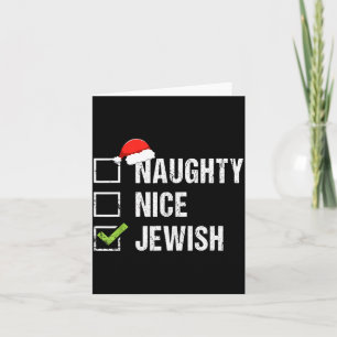 Unartige nette jüdische Hemd Santa Jude Weihnachts Karte