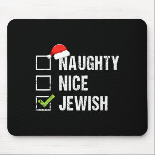 Unartige nette jüdische Hemd Santa Jude Weihnachts Mousepad