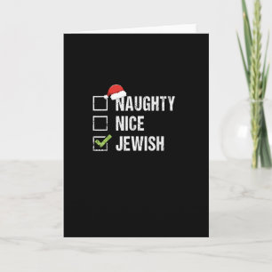 Unartige nette jüdische Weihnachtsmann Weihnachten Karte