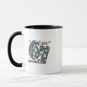 Unartige Schöne Sechs Sieben 67 Brainrot Weihnacht Tasse