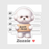 Unartiger Bichon Frise Aufkleber (Blatt)