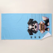 Unartiger Border Collie Strandtuch (Vorderseite)