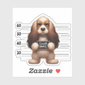 Unartiger Cocker Spaniel Aufkleber (Blatt)