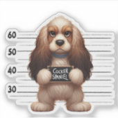 Unartiger Cocker Spaniel Aufkleber (Vorderseite)