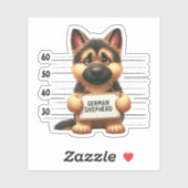 Unartiger Deutscher Schäferhund Aufkleber (Blatt)