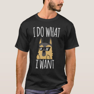 Unartiger Deutscher Schäferhund Brille Ich mache w T-Shirt