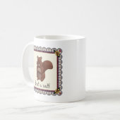 Unartiger Eichhörnchen Kaffeetasse (Vorderseite Links)