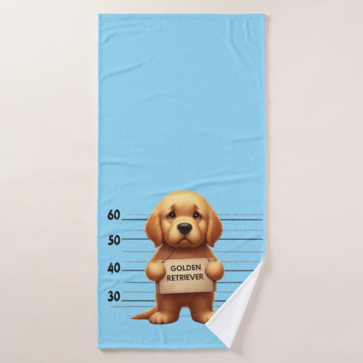 Unartiger Golden Retriever Badehandtuch (Badehandtuch)
