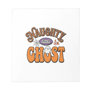 Unartiger Kleiner Geist Vintage-Halloween-Shirt-De Notizblock