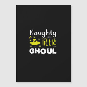 Unartiger kleiner Ghoul lustiges Halloween-Design Magnetkarte