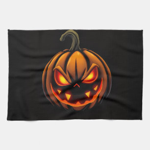 Unartiger Kürbismonster Halloween Handtuch