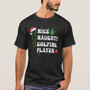 Unartiger netter Golfspieler Weihnachtsliste Hut L T-Shirt