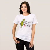 Unartiger, Schöner oder Grinch-Zitat Tri-Blend Shirt (Vorderseite voll)