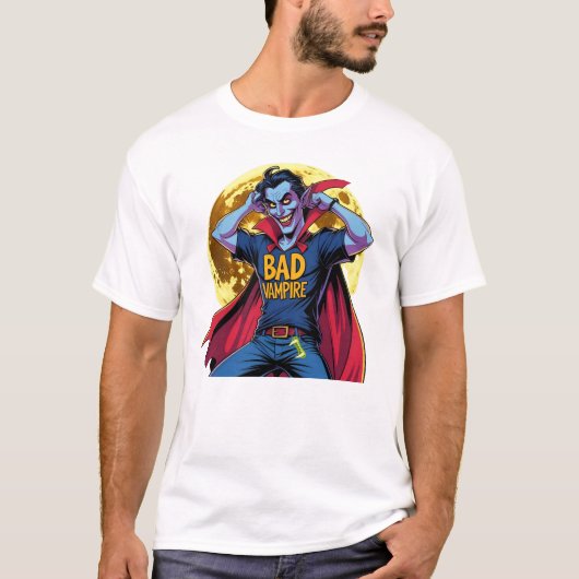 Unartiger Vampir, Lustiger Vampir-Typ Tee  (Vorderseite)