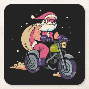 Unartiger Weihnachtsmann Rechteckiger Pappuntersetzer