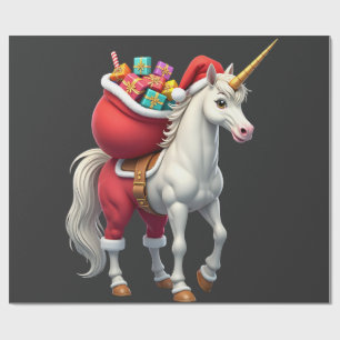 Unartiges Einhorn Wortspiel Lustiges Familienweihn Geschenkpapier