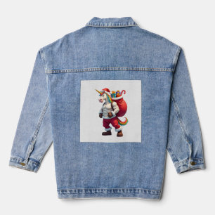 Unartiges Einhorn Wortspiel Lustiges Familienweihn Jeansjacke