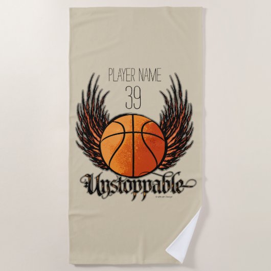 Unaufhaltsam (Basketball) Strandtuch (Vorderseite)
