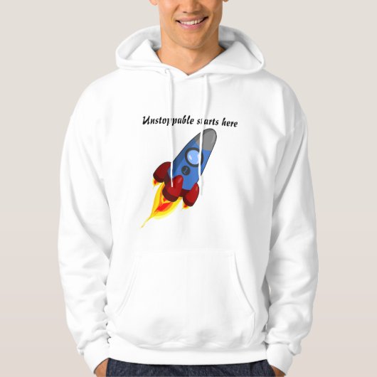 Unaufhaltsam beginnt hier hoodie (Vorderseite)