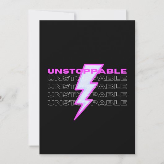 unaufhaltsam, Motivierend, inspirierend Feiertagskarte (Vorderseite)