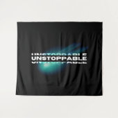 unaufhaltsam, Motivierend, inspirierend Wandteppich (Vorderseite (Horizontal))