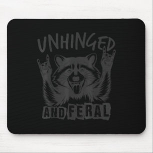 Unaufhaltsam und wilde Funny Raccoon Männer Mädche Mousepad