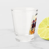 Unaufhaltsame gefallene Pferde Schnapsglas (Links)