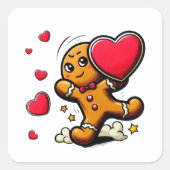 Unaufhaltsame Liebe Quadratischer Aufkleber (Vorderseite)